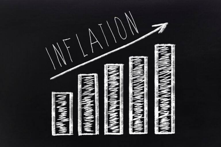 inflation chart on blackboard