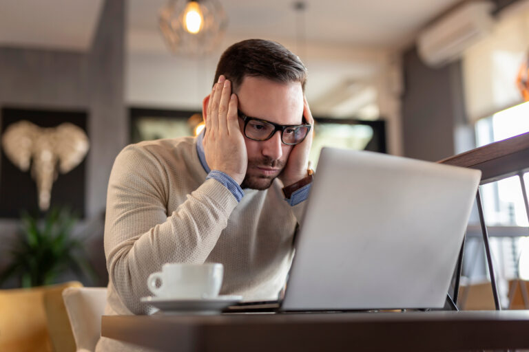 Stressed out businessman